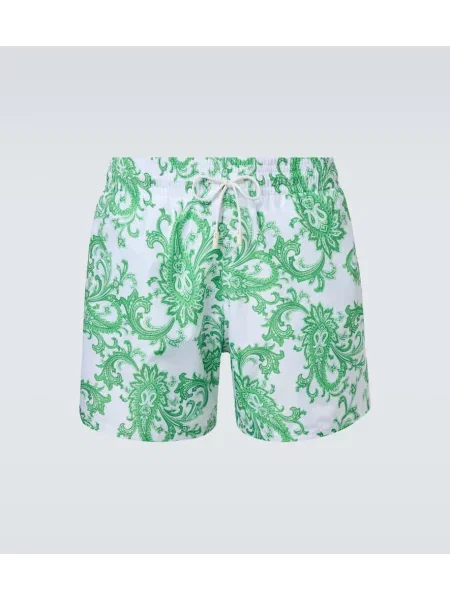 Slip de baie Etro cu model paisley verde