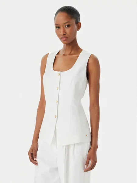 Tommy Hilfiger Top Bela bež