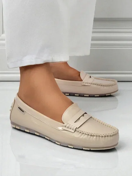 Semišové loafers Resti béžové