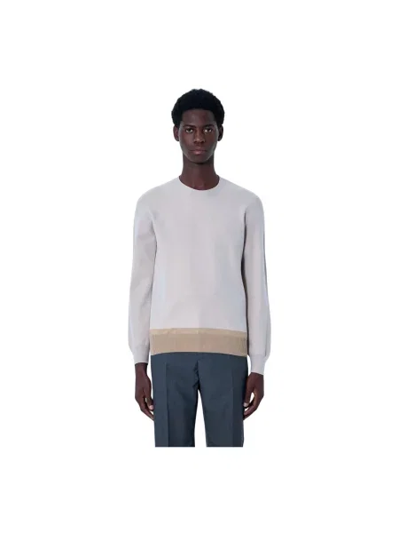 Dzianinowy sweter Mm6 Maison Margiela beżowy