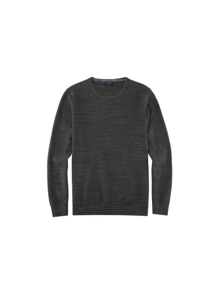 Sweter Olymp klasyczny z kapturem zielony