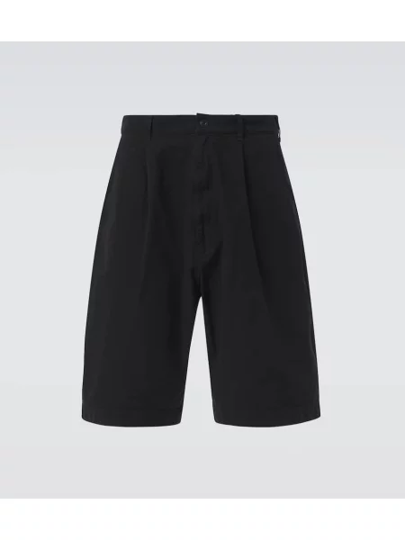 Pantaloni scurți Junya Watanabe cu talie înaltă plisate negru