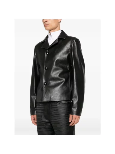 Kurtka skórzana Mm6 Maison Margiela czarna