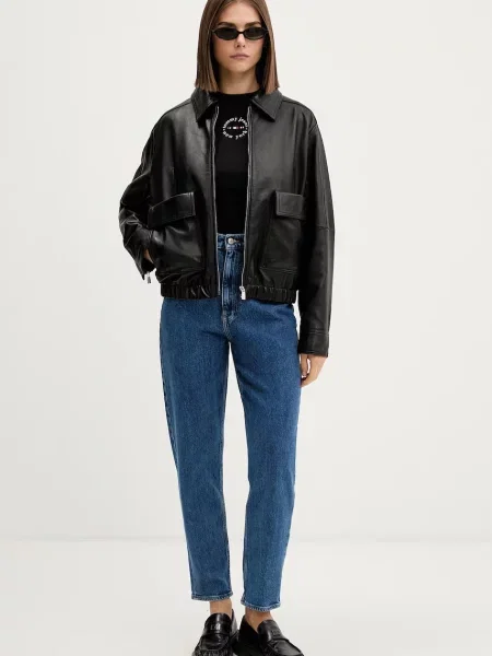 Tommy Jeans mom kavbojke modra