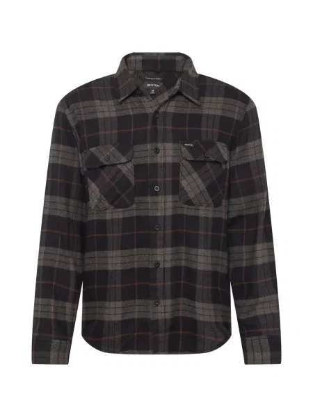 Brixton Košile BOWERY hnědá / světle hnědá černá