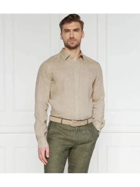 Windsor De in cămașă 13 Lapo-W | Shaped fit bej