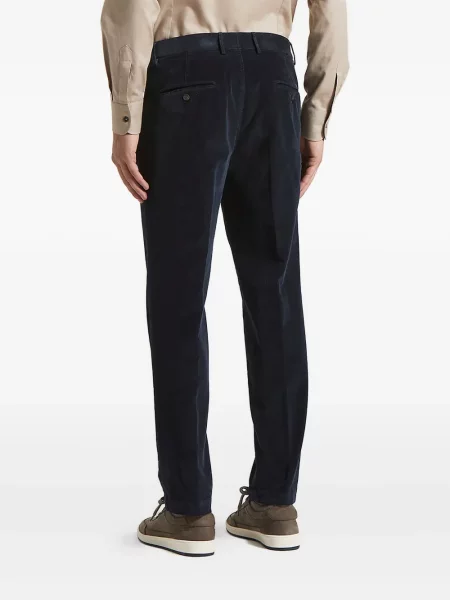 Pantaloni Peserico de catifea cord albastru