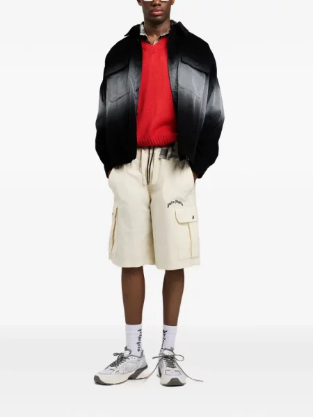 Geacă cămașă Palm Angels cu gradient negru