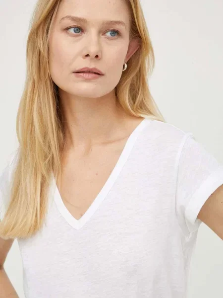 Тениска AllSaints Anna бяло