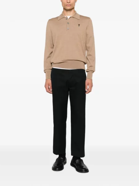 Pantaloni Ami Paris cu autograf negru