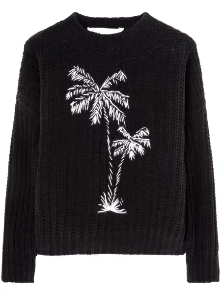 Pulover Palm Angels cu broderie negru