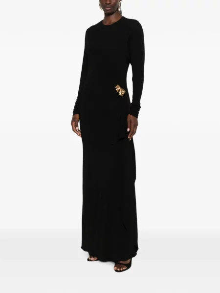 Rochie maxi Moschino cu funde negru