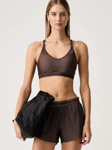 Under Armour športová podprsenka Crossback Low hnedá