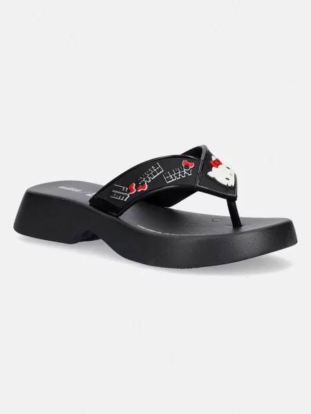 Japonke Melissa MELISSA FLATFORM + HELLO KITTY AND črna