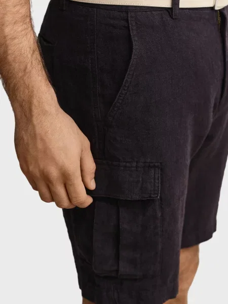 Льняные шорты карго Gant черные