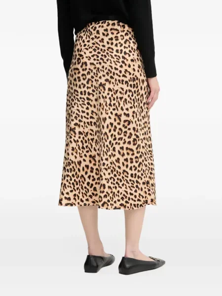 Fustă midi Dkny cu imagine cu model leopard