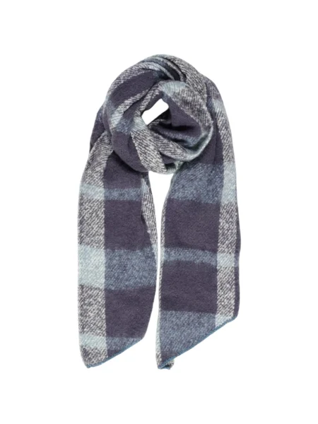 Fular Only în carouri albastru