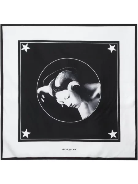 Fular Givenchy cu imagine negru