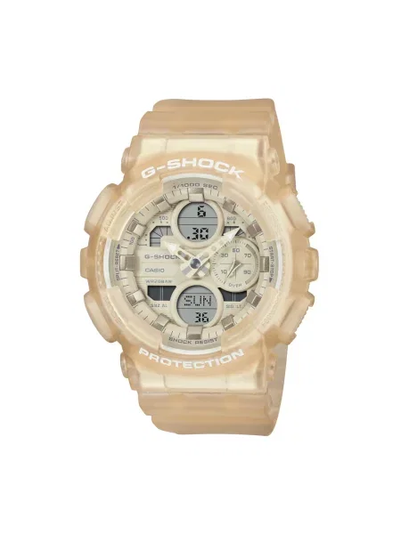 Lniany zegarek Casio różowy