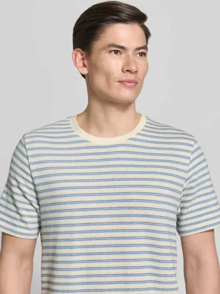 T-shirt o kroju regular fit z mieszanka bawełny model KEVIN' Selected Homme niebieska