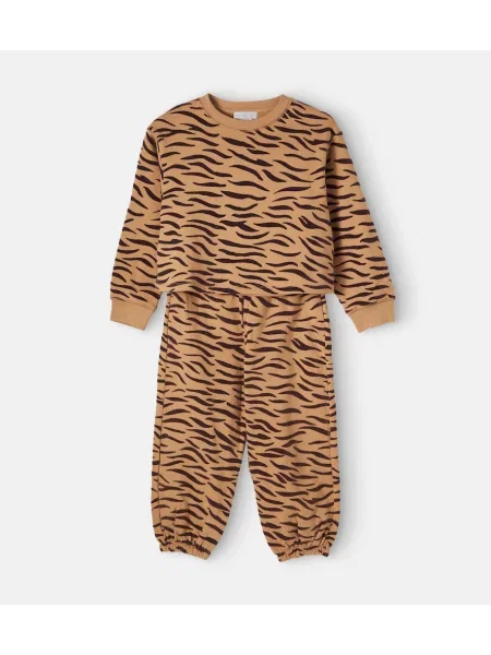 Gyerek fleece melegítő felső Stella Mccartney barna