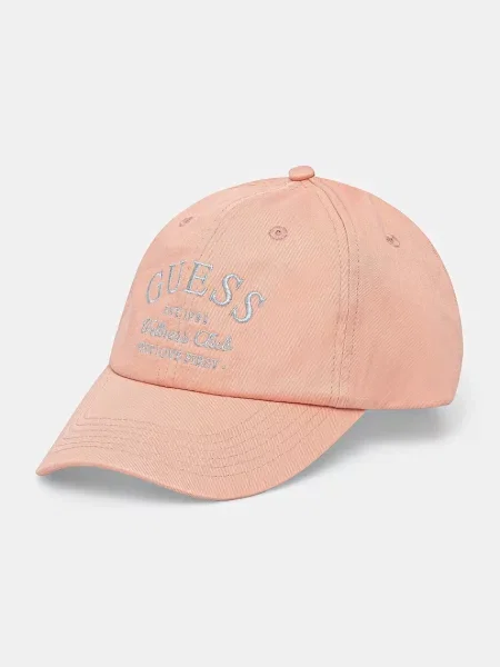 Шапка с козирка Guess LUREX с апликация оранжево