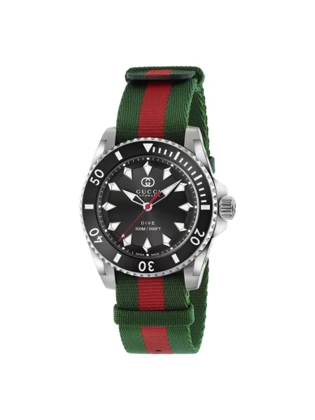Zegarek Gucci Dive z paskiem czarny