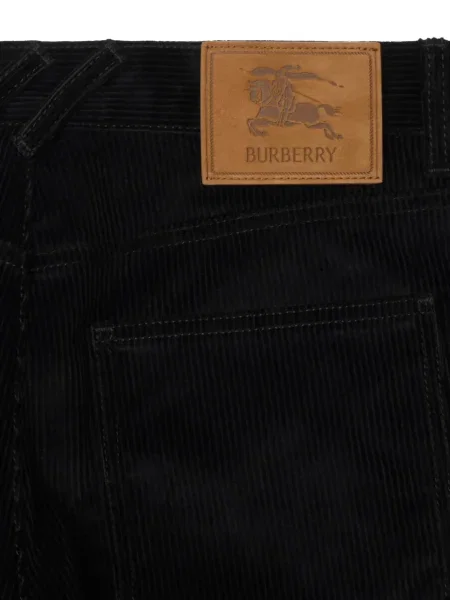 Панталон Burberry от рипсено кадифе черно