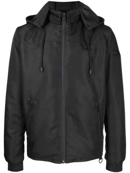 Geacă Lanvin cu glugă cu imagine negru