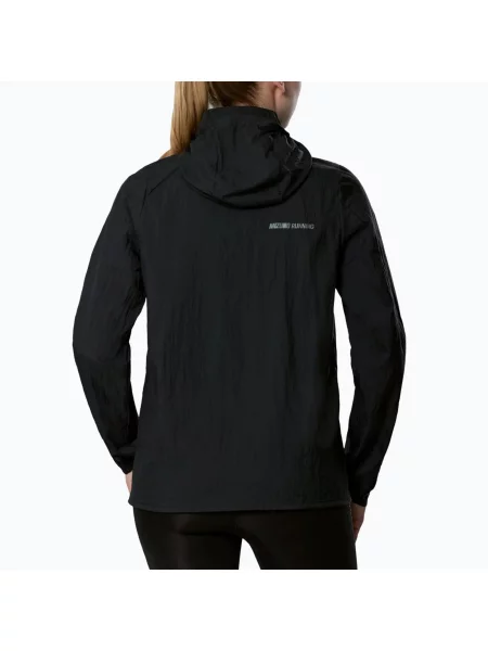 Kurtka do biegania Mizuno Tech Light Hooded Jacket czarna