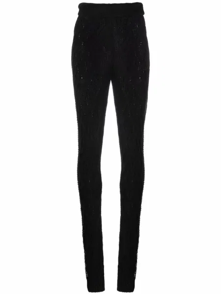 Pantaloni Philipp Plein din cașmir negru