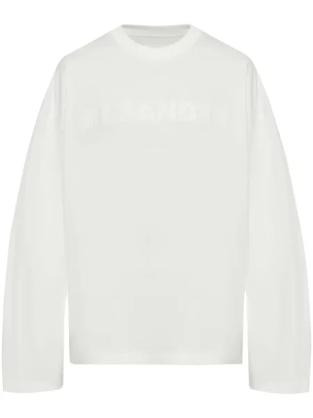Tricou Jil Sander cu imagine alb