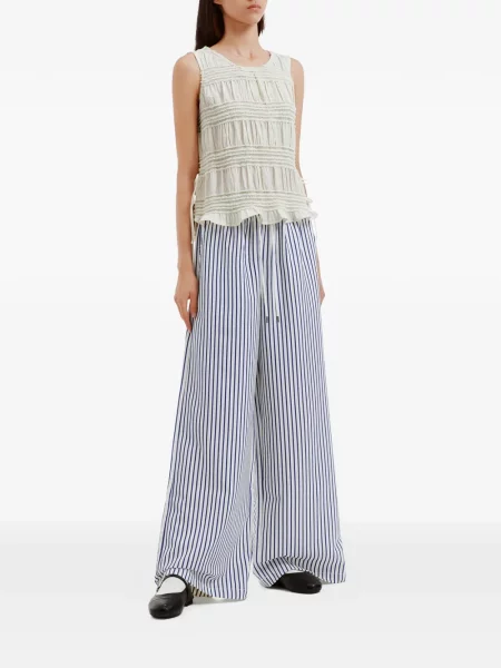 Pantaloni Tout A Coup cu cordon albastru