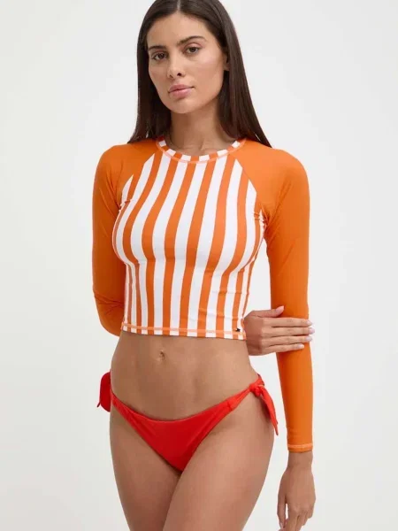 Olcsóbban. Női hosszú ujjú felső úszáshoz Picture Pearling L/S lines orange. Méret: XS narancsszínű