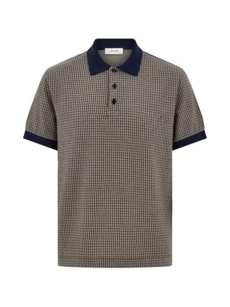 Tricou polo Ferragamo în carouri din jacard
