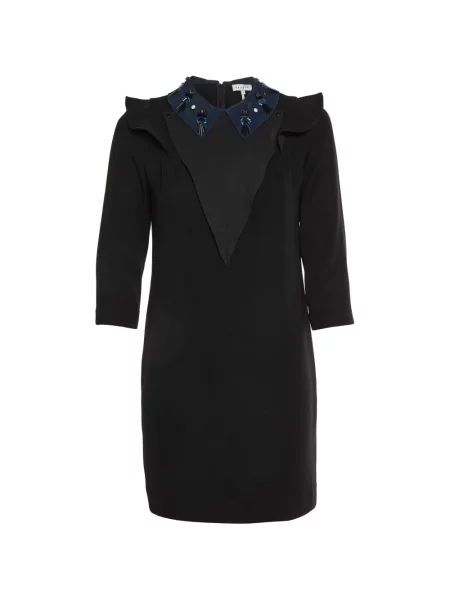 Gulerat rochie midi Sandro negru
