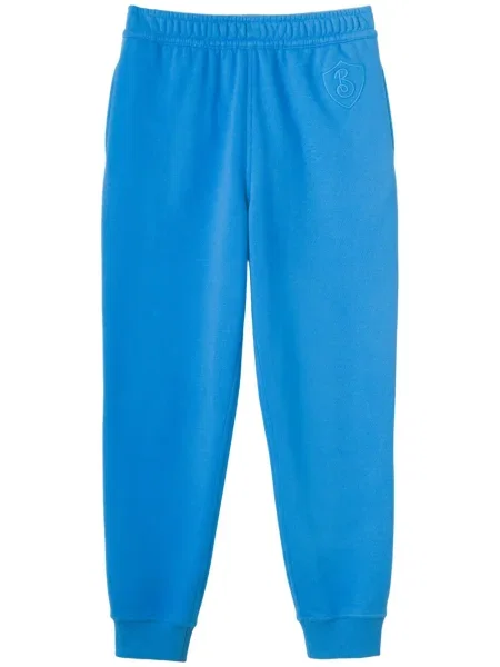 Pantaloni Burberry cu broderie albastru