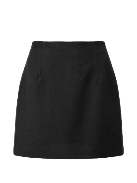 Fusta mini Nicholas cu talie înaltă negru