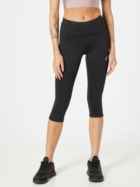 ASICS Pantaloni sport / alb negru
