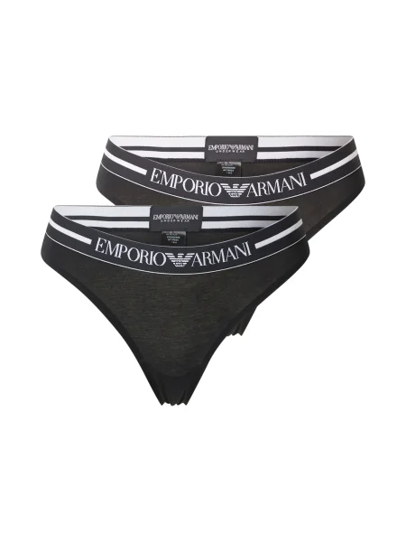 Emporio Armani Tanga negru alb