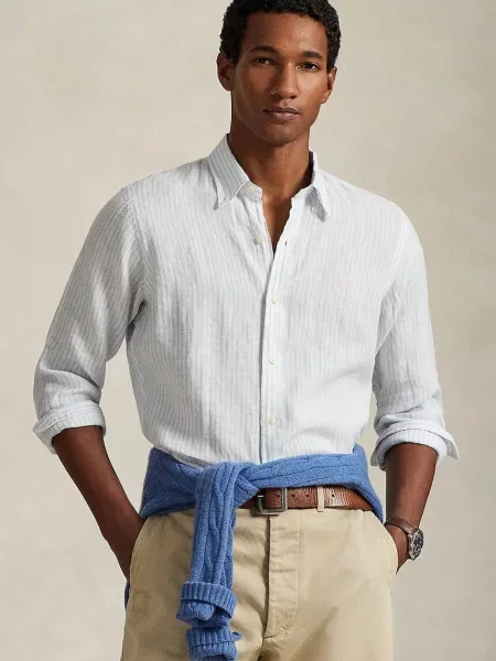 Polo Ralph Lauren cămașă de in alb