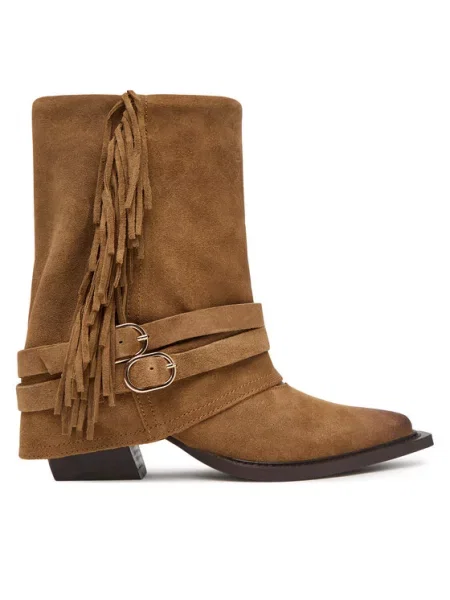 Kavbojski škornji Steve Madden Hadly Temno rjava