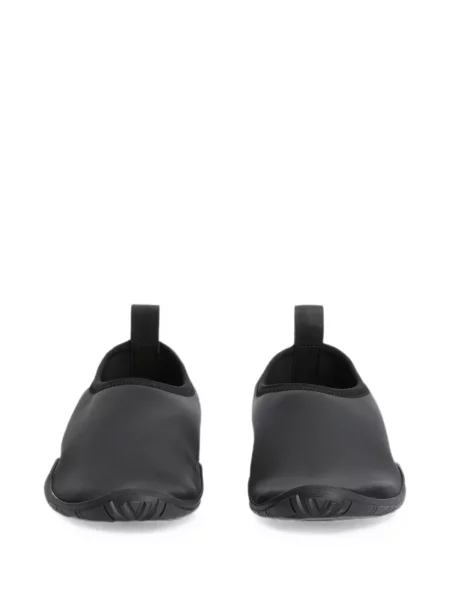 Sneakerși Jil Sander din satin negru