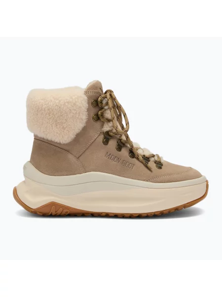 Buty Moon Boot City Shearling Mid sand beżowe
