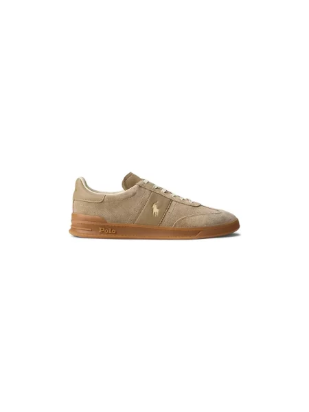 Sneakersy Polo Ralph Lauren skórzane brązowe