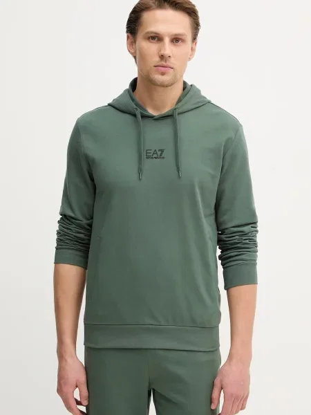 Emporio Armani melegítő szett férfi pamuttal zöld