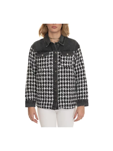 Koszula Liu Jo w pepitkę czarna