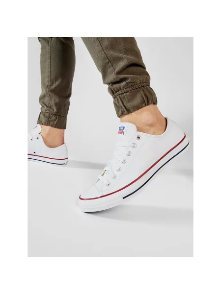 CONVERSE Nizke superge CHUCK TAYLOR ALL STAR LEATHER modra / rdeča bela