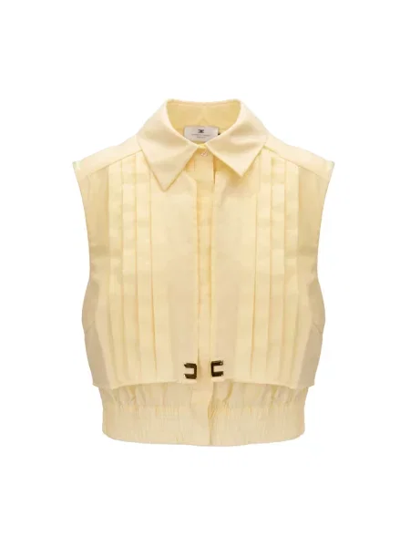 Krótka koszula Elisabetta Franchi żółta