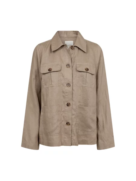 Lniana kurtka Part Two beżowa